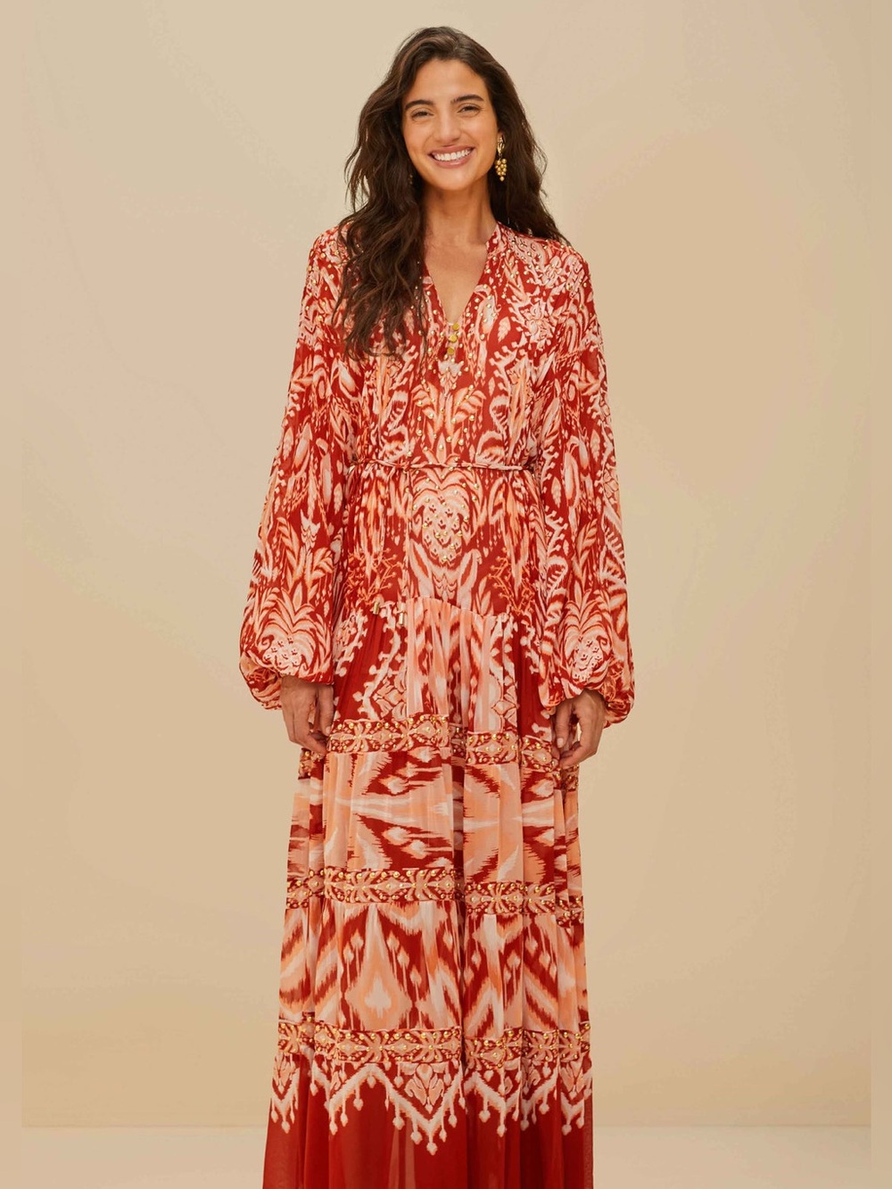 Farm Rio Tapestry Metallic Dress - Picture 8 of 9